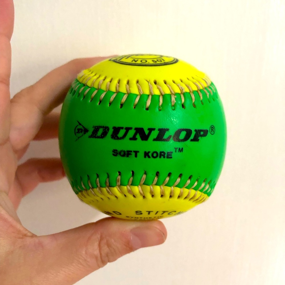 RARE Vintage DUNLOP Soft Kore Hand-Stitched Baseball